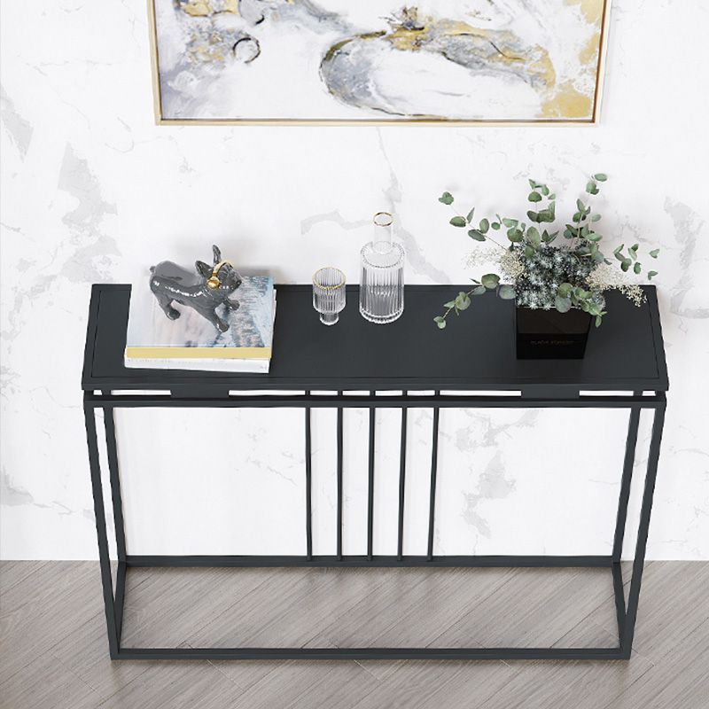 Modern Console Accent Table Antique Finish Console Table in Metal