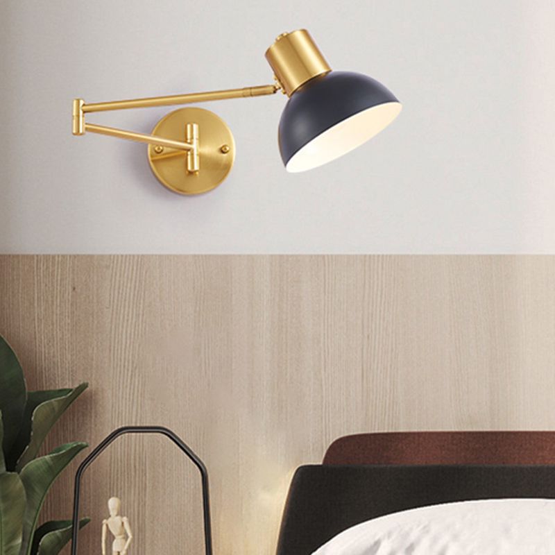 Postmoderne 1 Kopfmetall Wandleuchte Goldwandleuchte für den Untersuchungsraum
