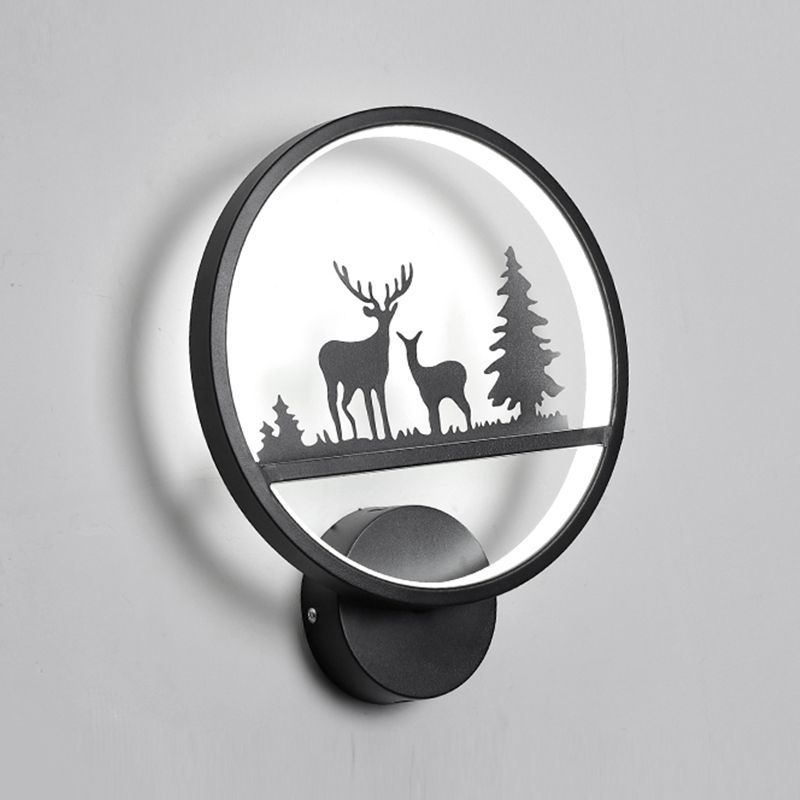 Metal Modern Wall Sconce Geometric Shape Wall Light with Silicone Shade for Bedroom