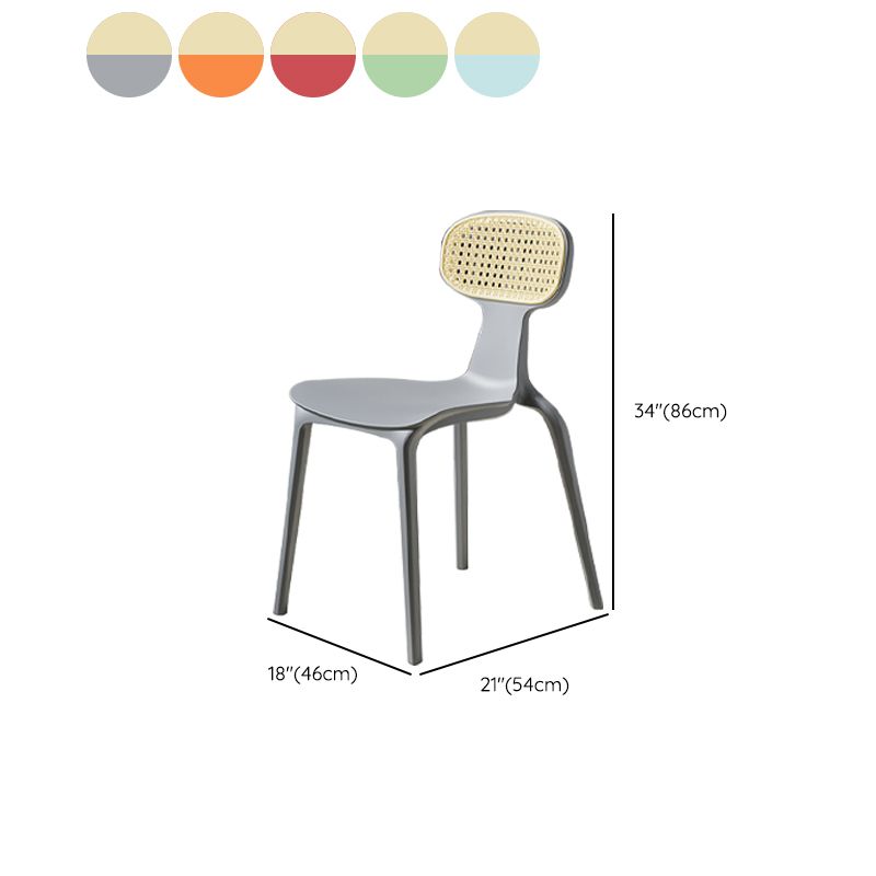 Tropical Outdoors Dining Chairs Wicker Armles Stacking Plastic Outdoor Bistro Chairs