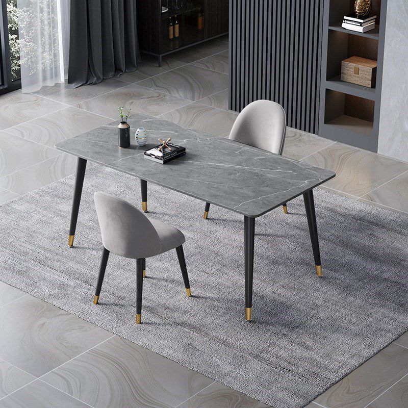 Rectangle 4 Legs Dining Table Modern Dining Room Table of Sintered Stone