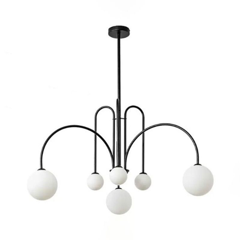 Modern Sphere Chandelier Lights Glass Chandelier Light Fixture for Living Room