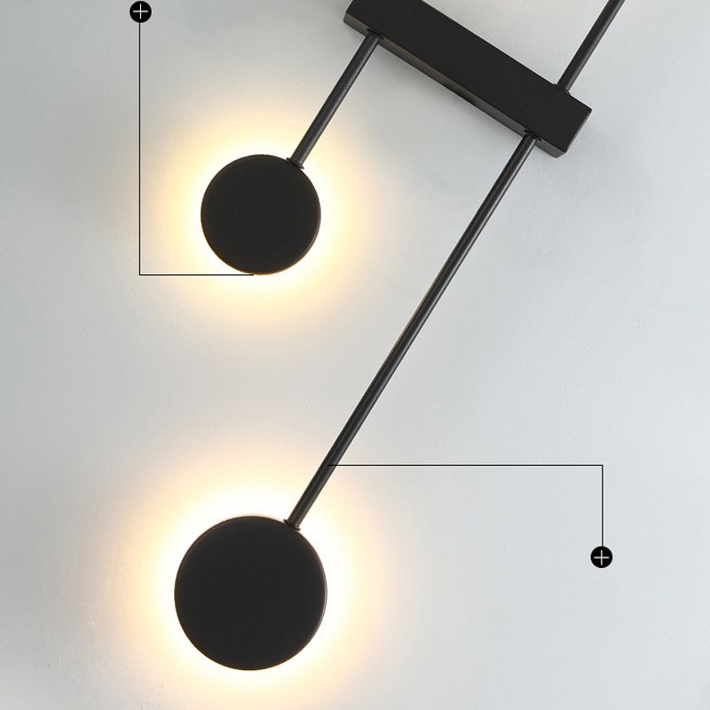 Modern Wall Light Fixture Metal 3 Light Wall Mounted Lighting for Living Room