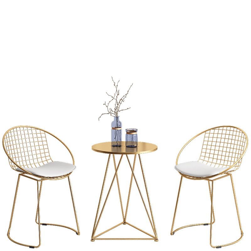 Metal Kitchen Dining Arm Chairs Glam Upholstered Dining Chairs