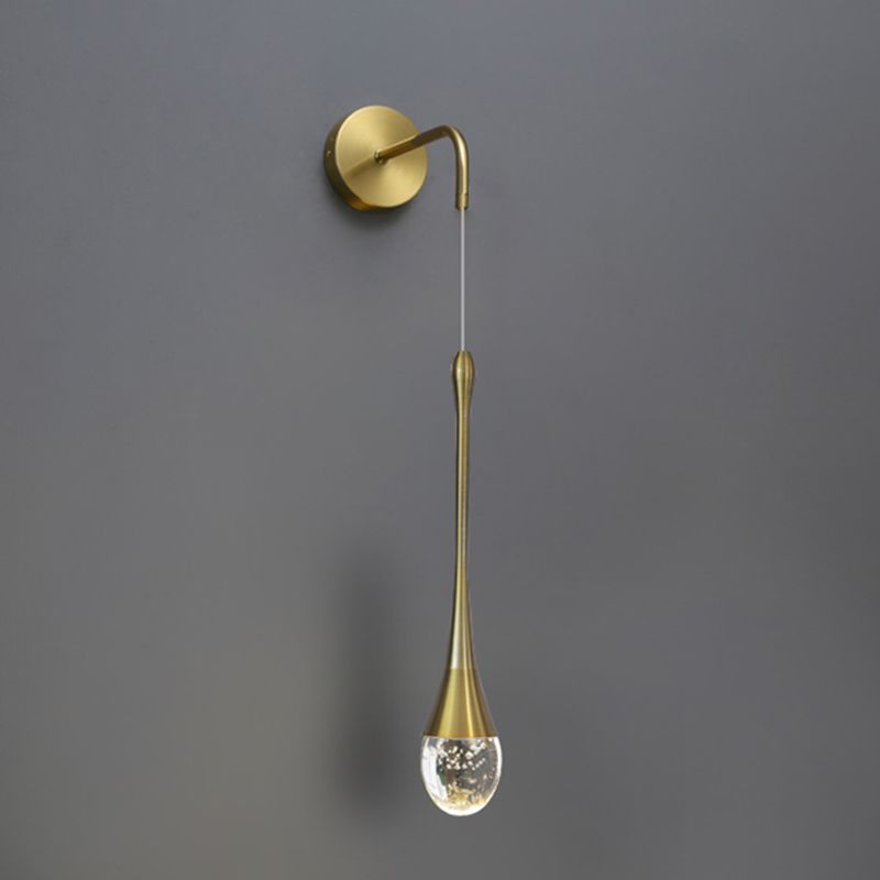 Unique Shape Crystal Wall Light Modern Style 1 Light Wall Mount Light for Bedroom