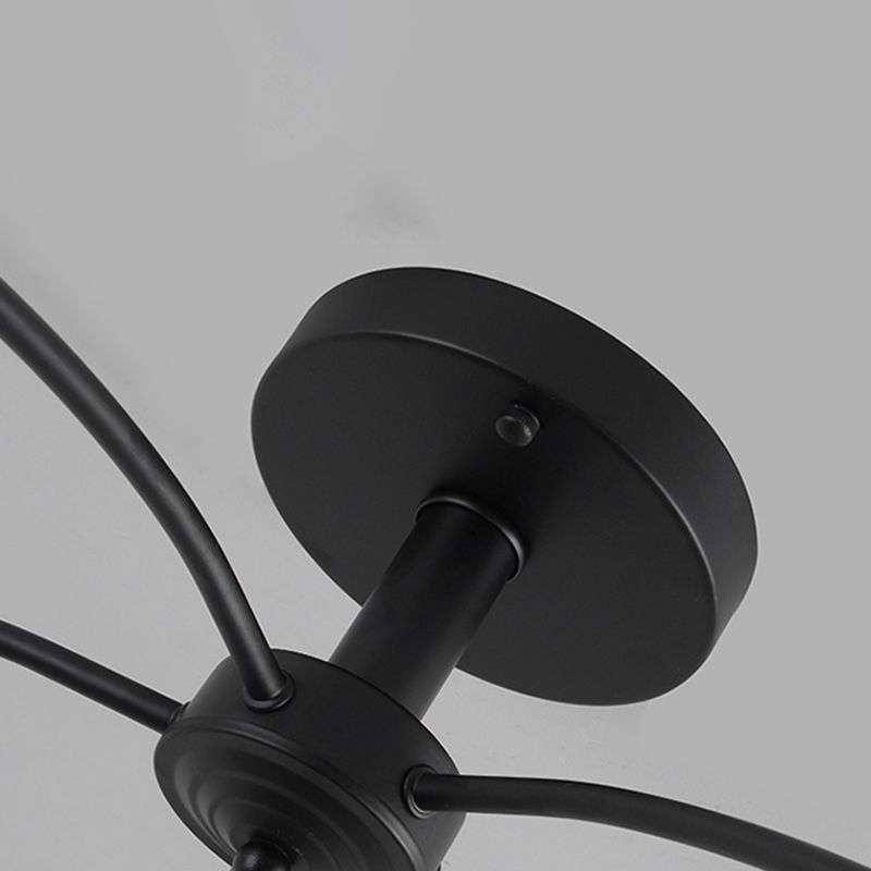 Moderne semi-inbouwlamp, eenvoudige plafondlamp met glazen kap voor salon