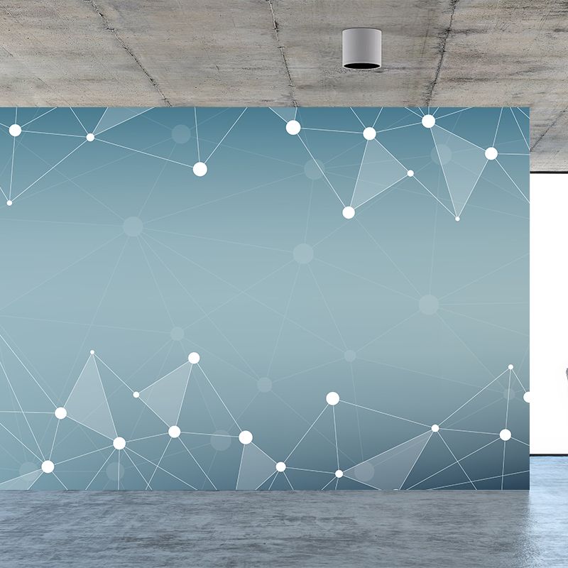 Modern Geometry Wall Mural Decal Moisture Resistant Wall Decor, Custom Size Available