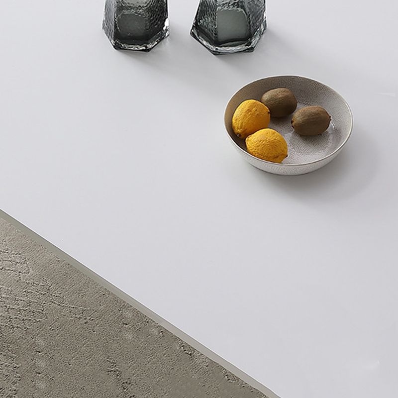 Modern Style 1/2/4/5/6/7 Pieces Dining Chairs Set Rectangle Stone Furniture in White