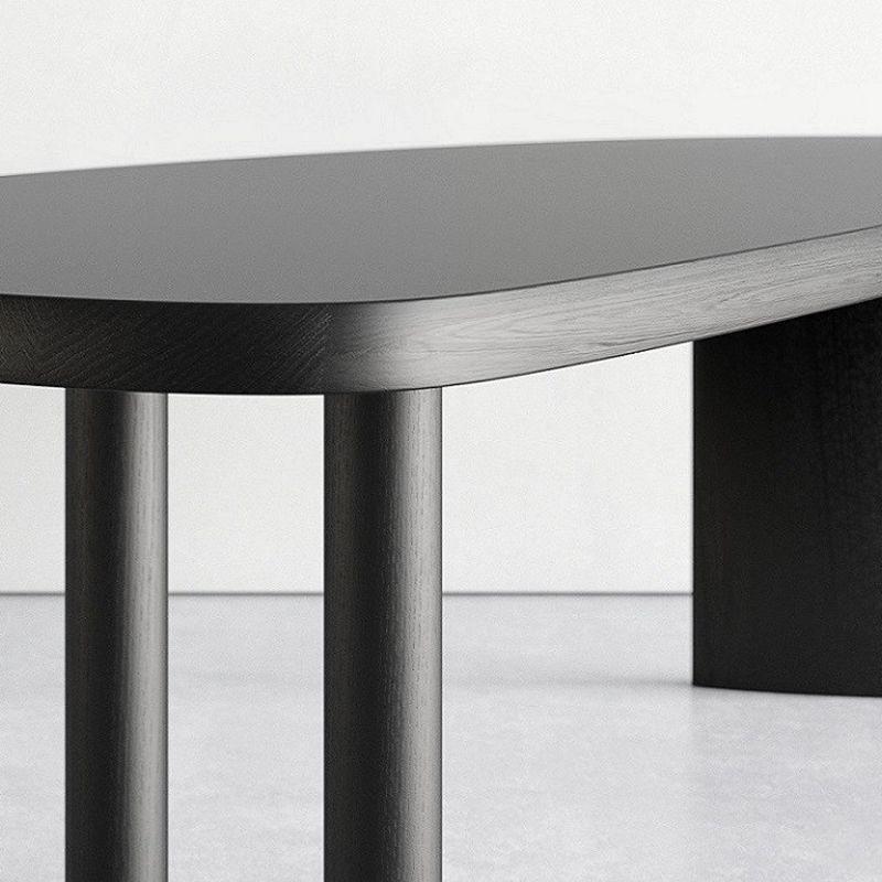 Solid Wood Dining Table Free Form Furniture for Home with Tripod Base