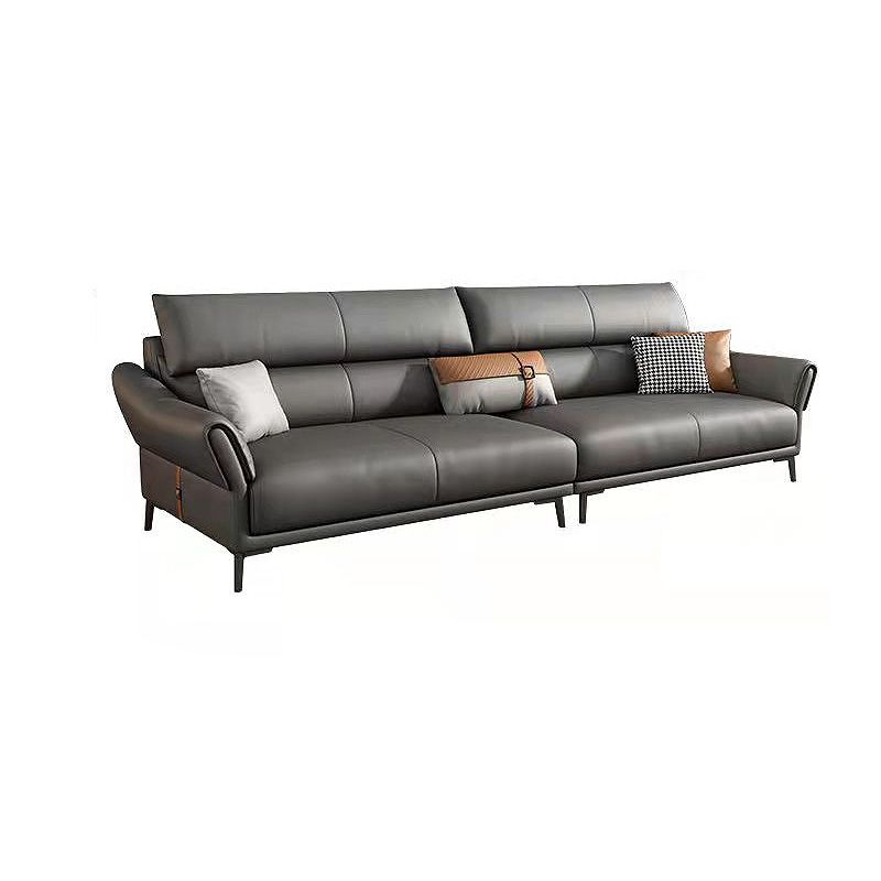 Faux leather High Back Square Arm Sofa and Sectional with Stain-Resistant