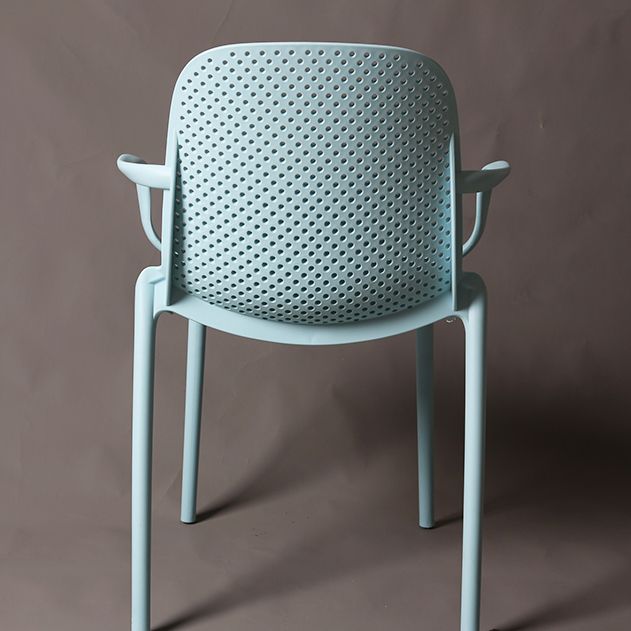 Eigentijdse stijl plastic eetkamerstoel Dining stapelbare stoelen voor keuken (set van 4)