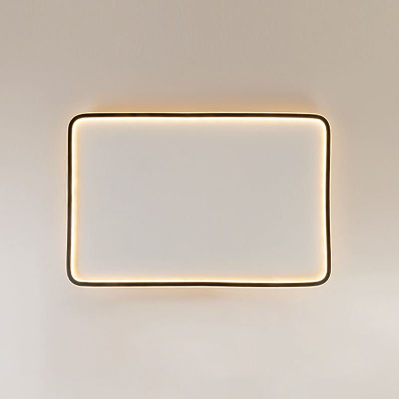 Rectangle Flush Mount Lighting Modern Style LED Metal Ceiling Light