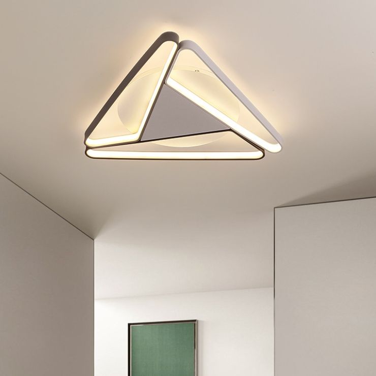 Style moderne triangle encastré luminaire métal trois lampes encastré plafonnier