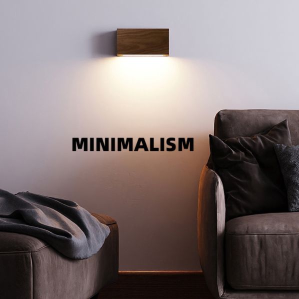 Moderno de estilo minimalista de estilo rectangular de lámpara de madera de lámpara de madera