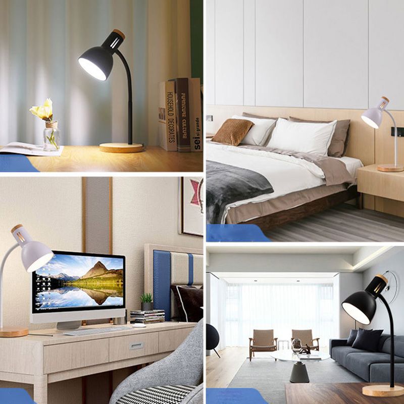 Nordic Torchlight Shade Nightand Lamp Metal 1 tête d'étude de la tête de table Lumière avec évent