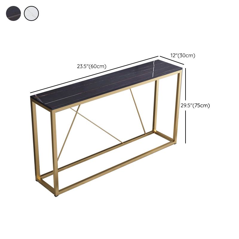 Contemporary Rectangle End Table Antique Finish Console Sofa Table