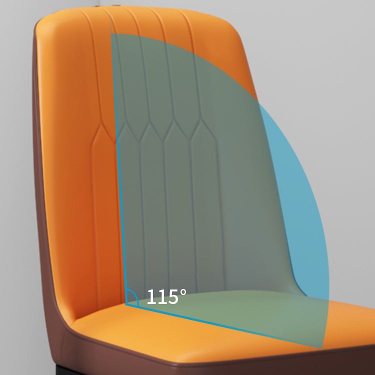 Chaise de salle à manger en métal de Style scandinave, chaise de salle à manger Parsons sans accoudoirs pour la maison