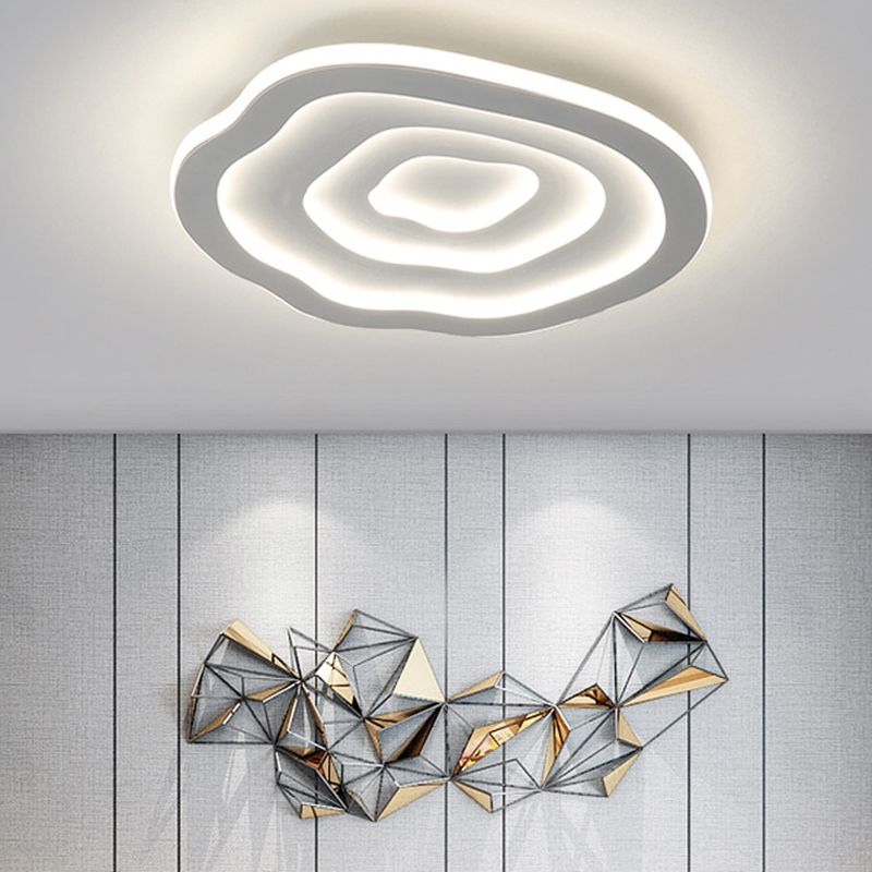 Plafonnier encastré en forme de nuage en acrylique, luminaire de plafond moderne et simple pour chambre à coucher