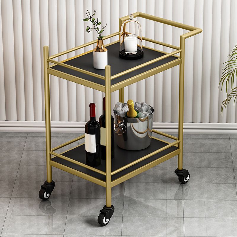 Contemporary Metal Prep Table 29.53"H Rolling Prep Table for Dining Room