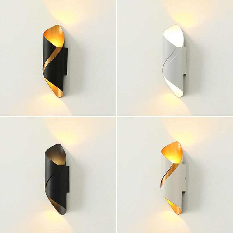 Modern Style Unique Shape Wall Sconce Metal 2 Light Sconces for Corridor
