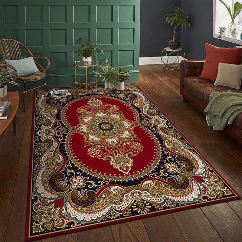 Normatic Tribe Rug Moroccan Polyester Carpet Anti-Slip Backing Indoor Carpet for Living Room
