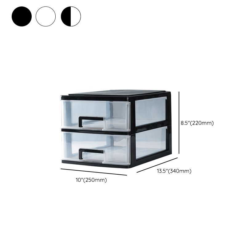 Transparent File Cabinet Vertical Modern Plastic Filing Cabinet for Home Office