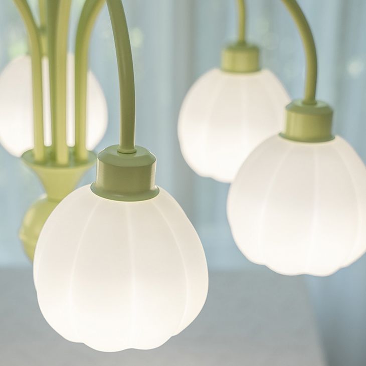Nordic Ceiling Lamp Glass Flush Mount Light Fixture with Glass Shade for Bedroom