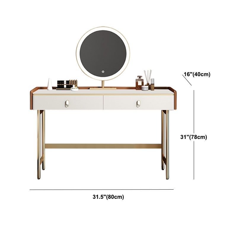 Contemporary Vanity Dressing Table Set Wood Vanity Tables with Slate Top
