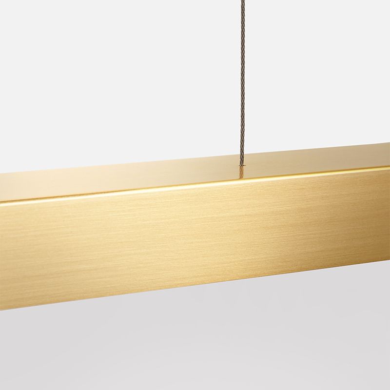 Zeitgenössischer Stil Linear Island Light Metal 1- Hellinsel Anhänger Licht