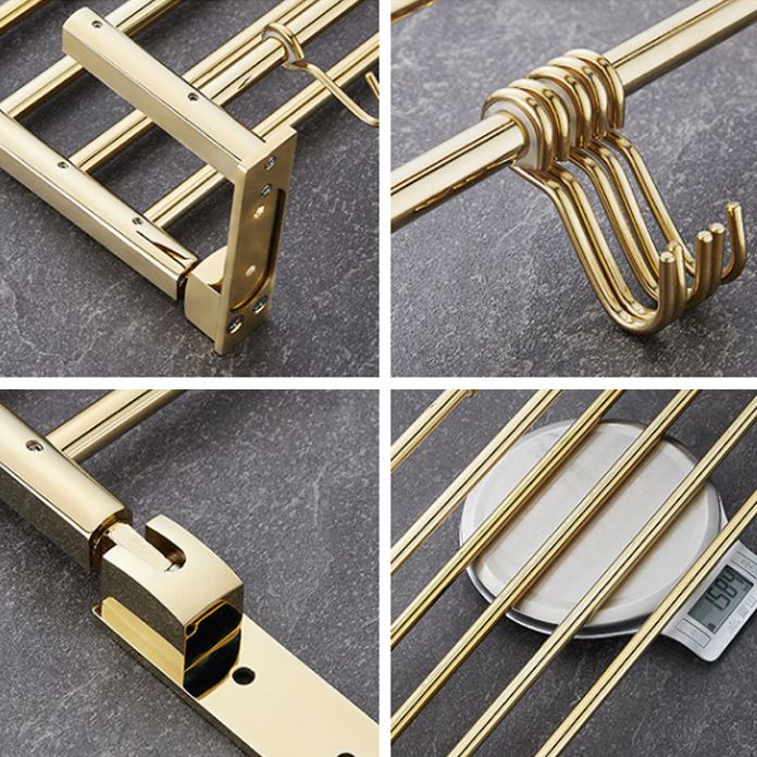 Traditional Brass Bathroom Accessory Set Polished Metal Bathroom Hardware