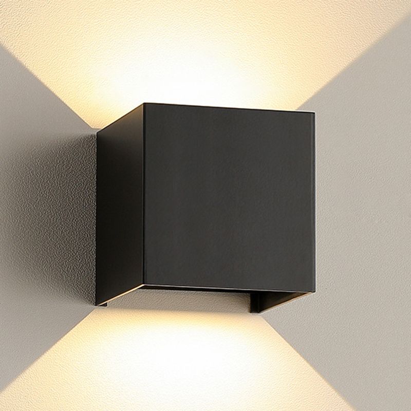 Modernism White/Black 2-Light Wall Mounted Sconce Shaded LED Wall Light