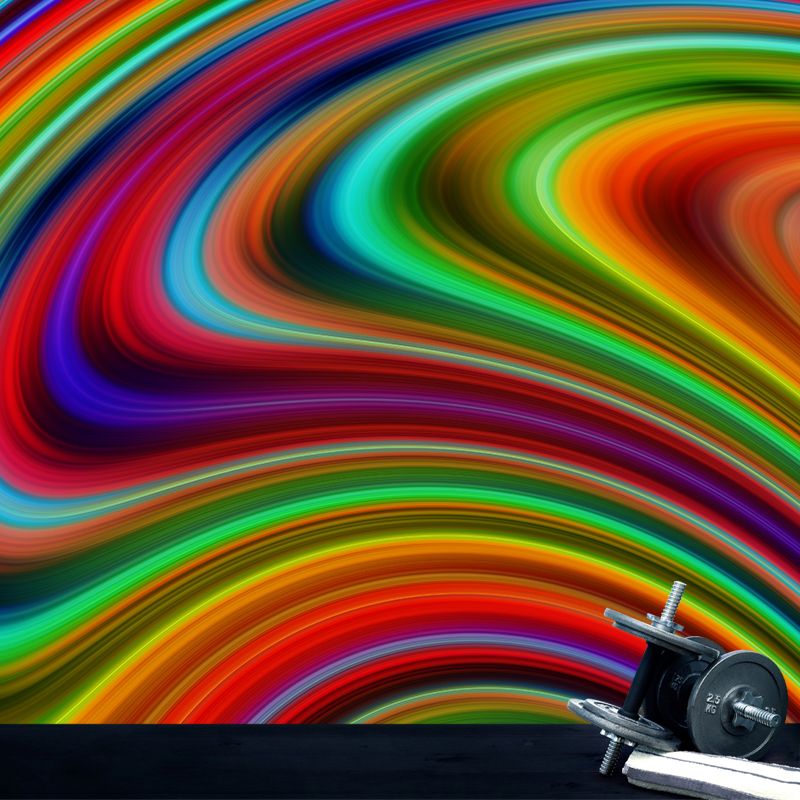 Customized Abstract Mural Wallpaper for Living Room, Moisture Resistant