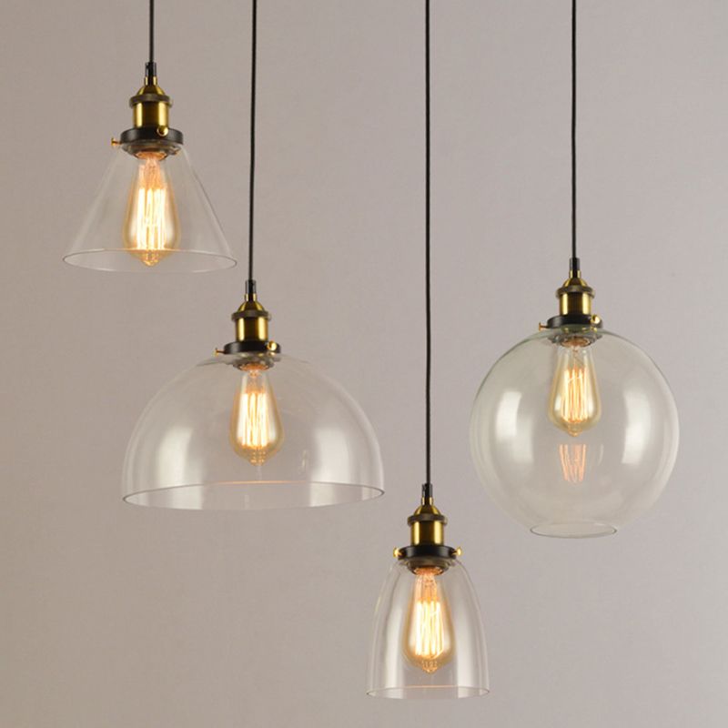 Dachbodenstil Schattierter Anhänger Beleuchtung Fixierglas Hanging Leuchte für Esszimmer
