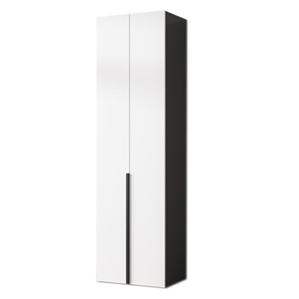 Artificial Wood Coat Locker White Kids Closet with Sliding Barn Door