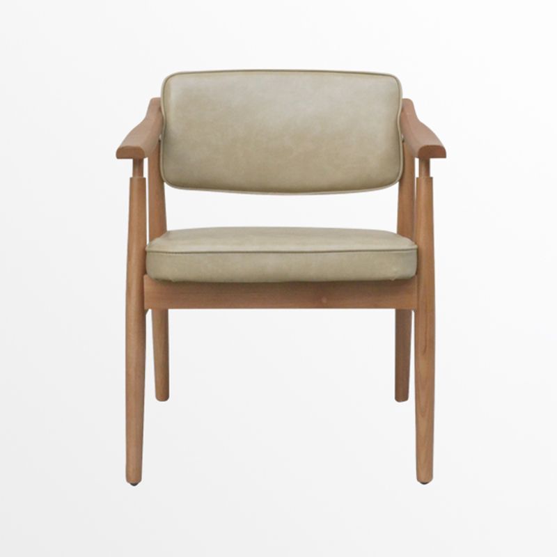 Traditional Style Dining Chairs Kitchen Arm Side Dining Chair with Wooden Legs