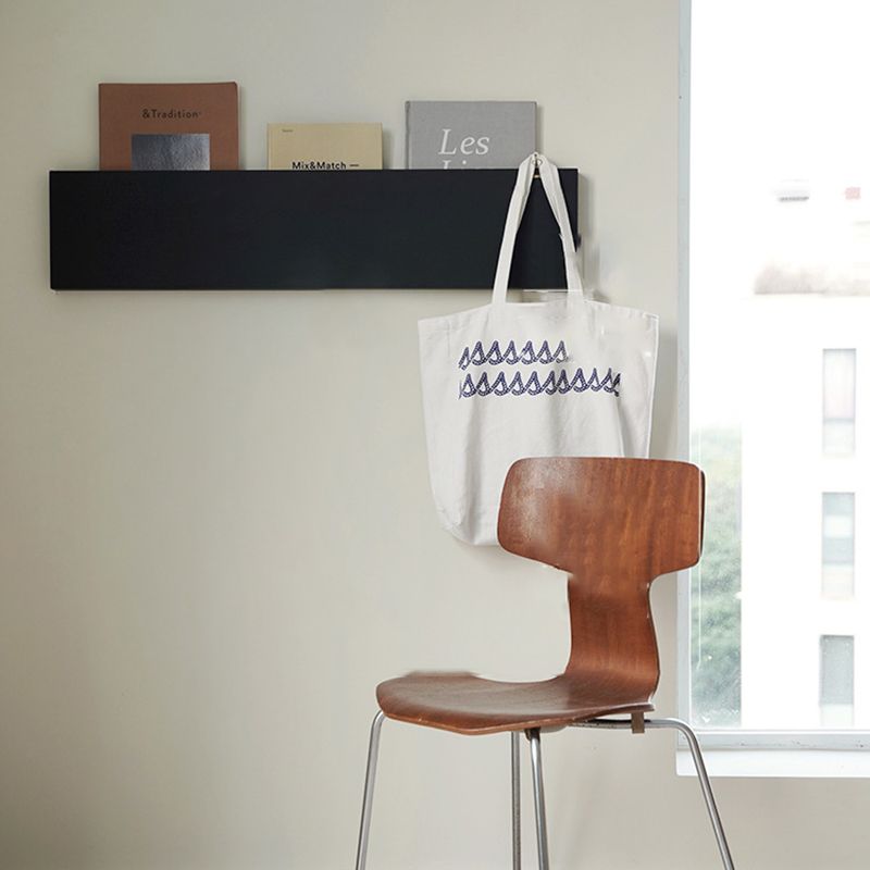 Urban Wall Unit Metal Bookshelf Black Shelf Bookcase for Living Room