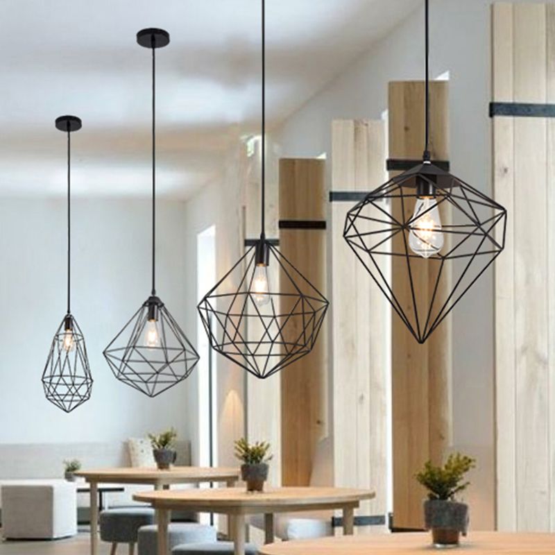 Luz de colgante geométrico Metal de estilo moderno 1 Kit de luz colgante de luz