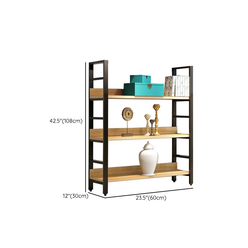 Modern Open Shelf Bookcase Engineered Wood Bookshelf with Doors for Study Room
