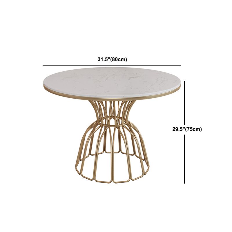 Nordic 1/5 Pieces Dining Set Round Stone Dining Table for Dining Room
