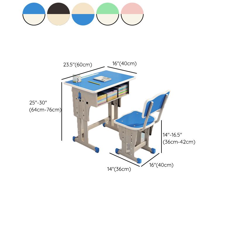 Adjustable Home Kids Desk Writing Desk Kids Desk and Chair with Hutch