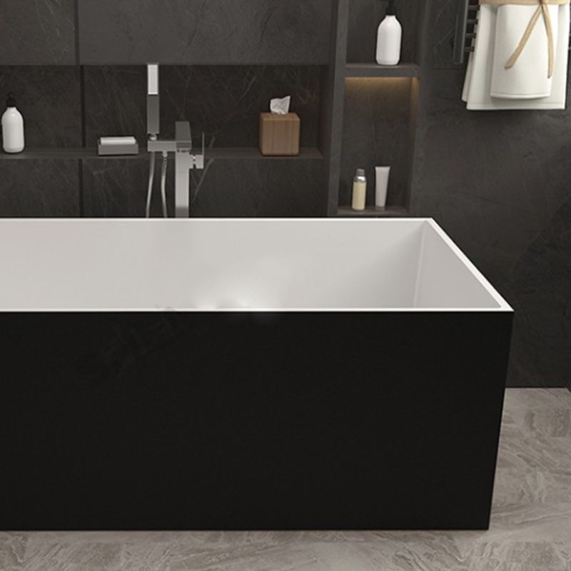 Modern Soaking Freestanding Bath Tub Stone Bathroom Bathtub with Overflow Trim