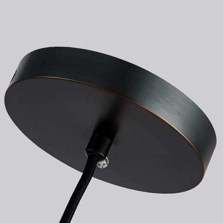 Moderne luxuriöse Single -Anhänger Leichte Kupferstange Hängelampe in Schwarz und Gold