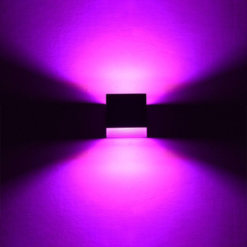 Outdoor Cube Shade LED Wall Lamp 1-Light Modern Aluminum Wall Mounted Light