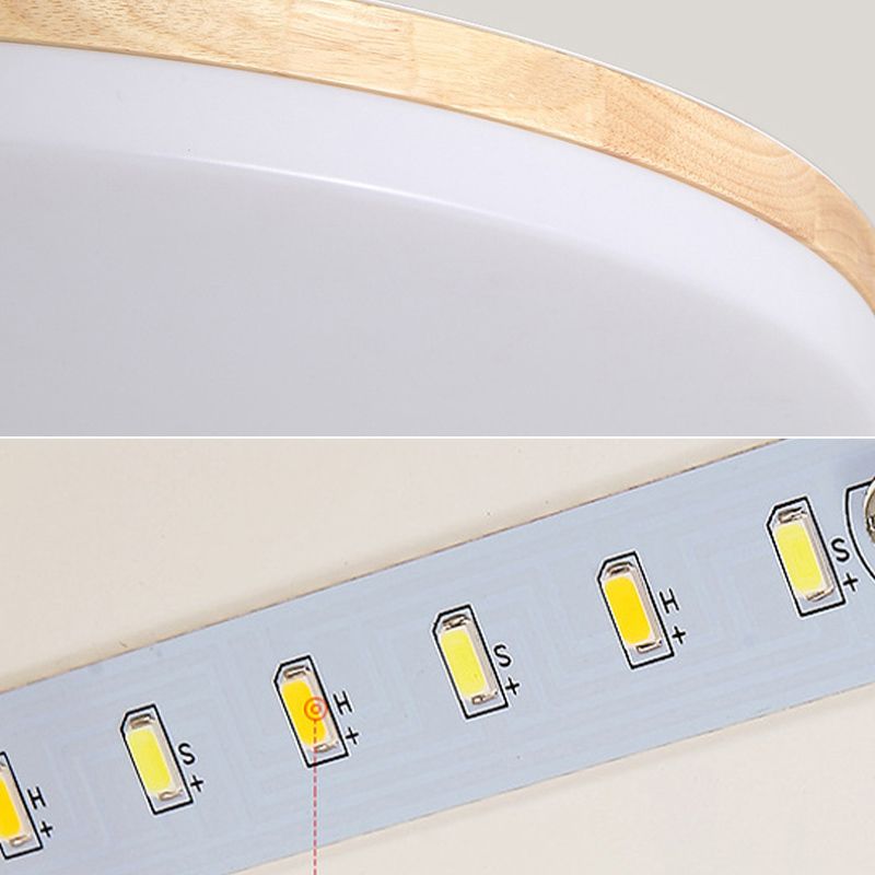 Lampe à montage encastré en acrylique couleur rondin, éclairage de plafond à LED de style moderne