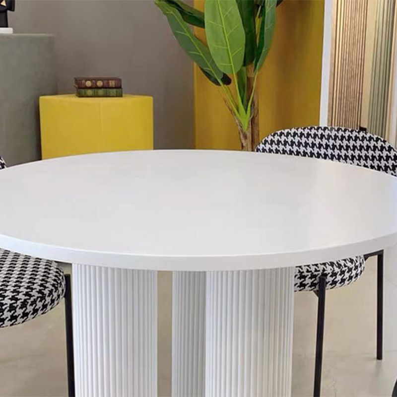 Modern Style Round Rock Slate/wood Table with 3 Legs Base Coffee Table