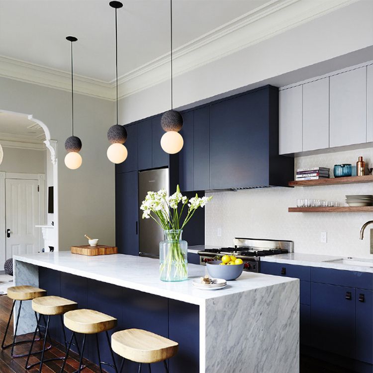 Cement Modern Nordic Pendant Light 1-Light Grey Hanging Ceiling Light for Bar