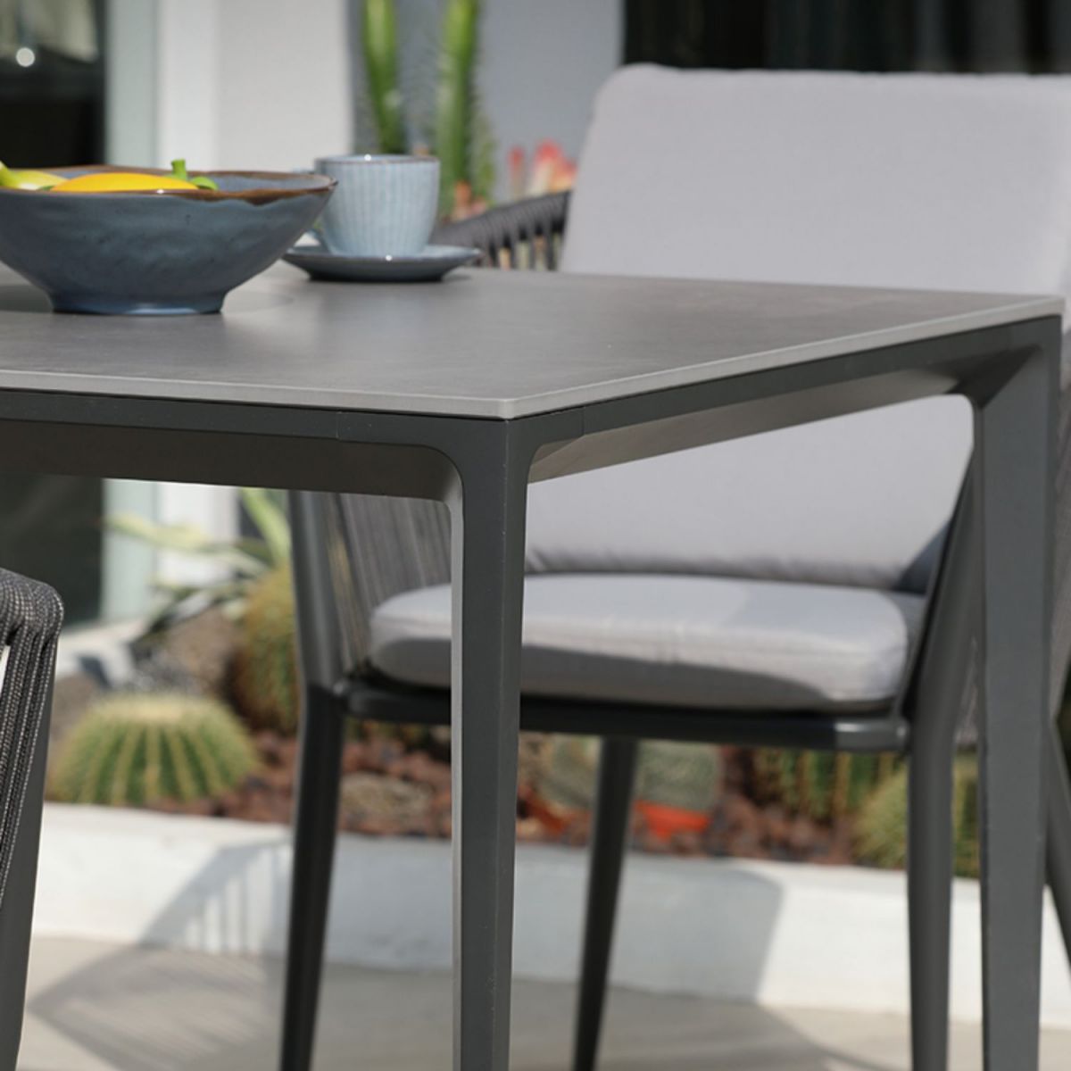 Boho Style Dining Set 1/5/7 Pieces Stone Dining Table Set for Outdoor