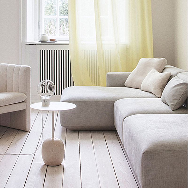 Pedestal Round Side Table Mid-Century Metal Sofa Corner Table