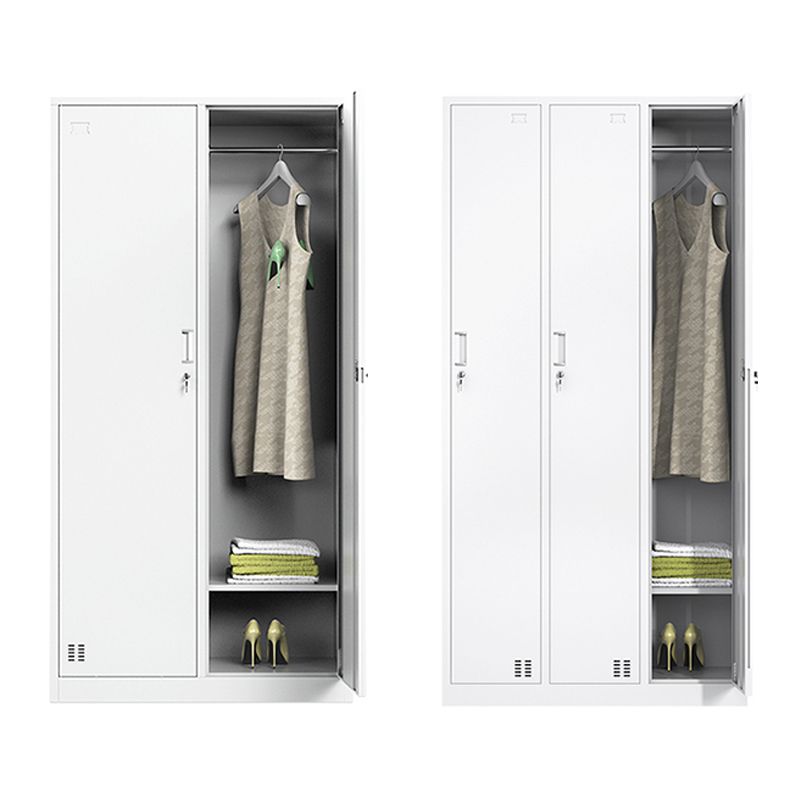 Metal White Storage Cabinet Contemporary Cabinet for Bathroom