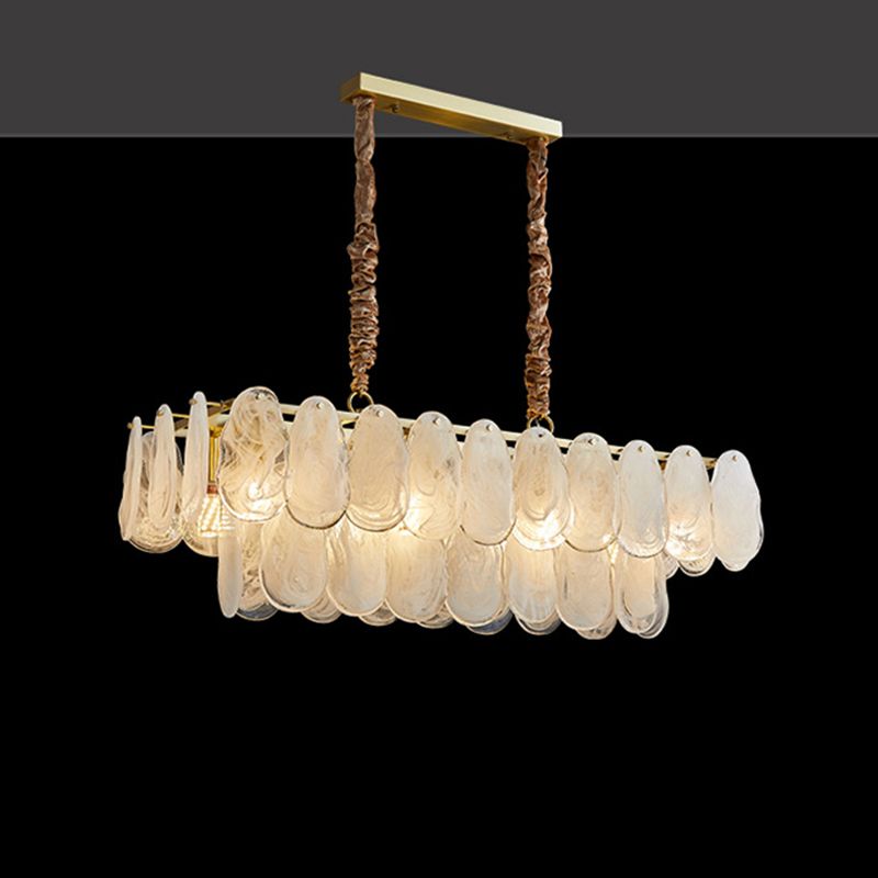 10 Light Gem Island Lights Modern Pendant Lighting Glass en Metal Island Lamps in Gold
